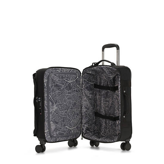 Kipling Spontaneous Small Rolling Suitcases Black Noir | CA 1752FD